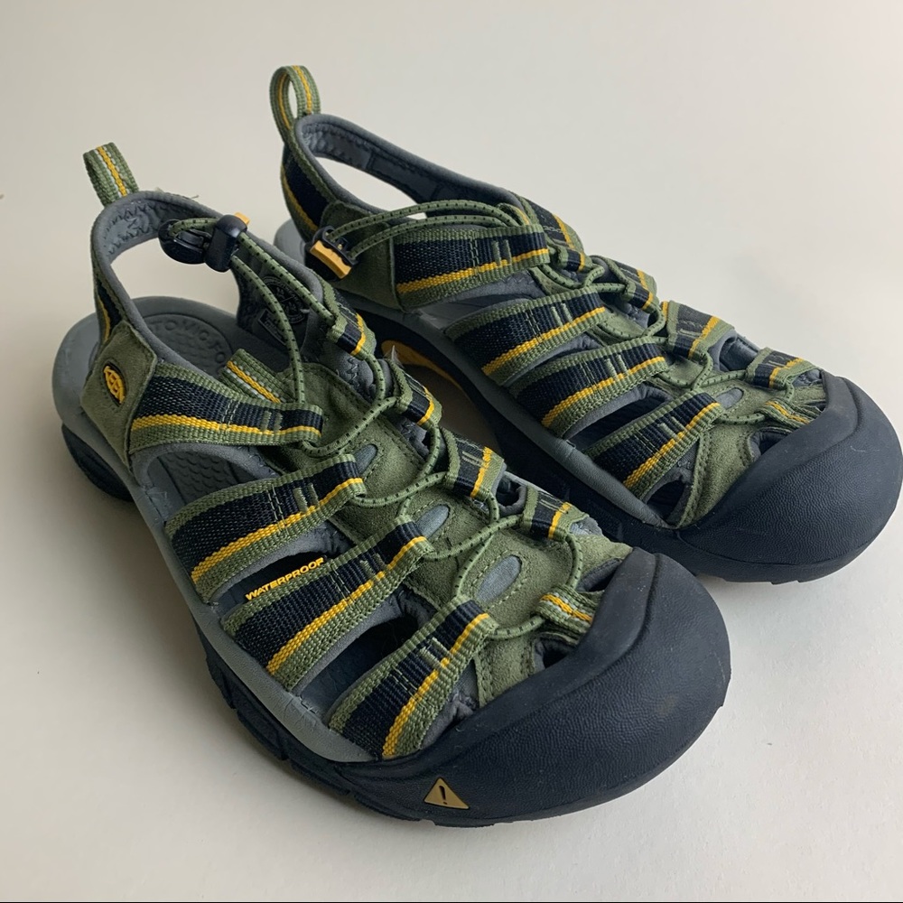 KEEN Sport Sandals Forest Green Yellow 9.5